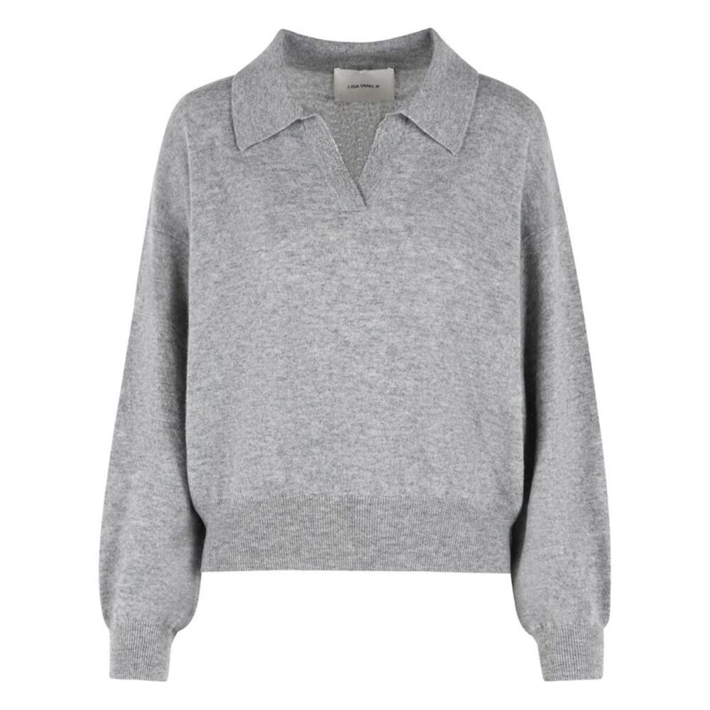 Lisa Yang 'Katriel' Grey Cashmere Sweater Women